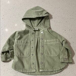 Zara Kids Green Hooded Jacket